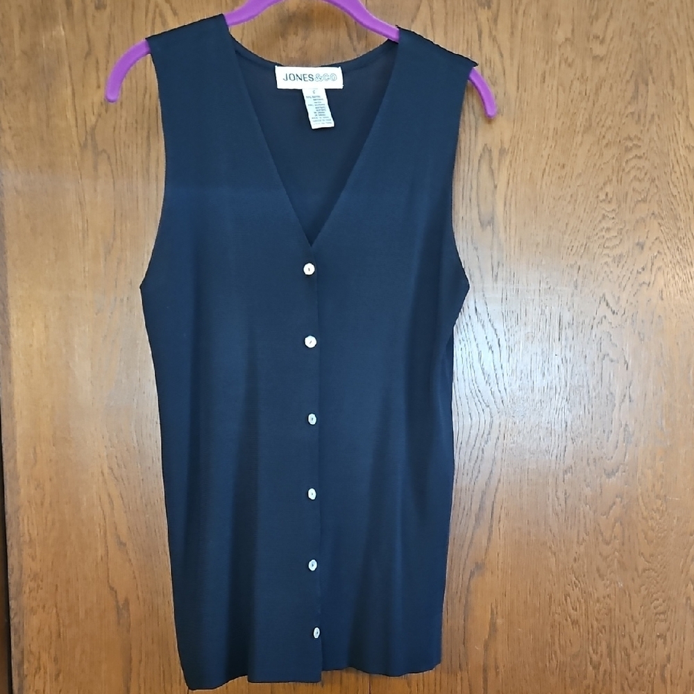 Jones New York Women's Black Sleeveless Top